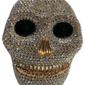 Skull Swarovski crystal purse